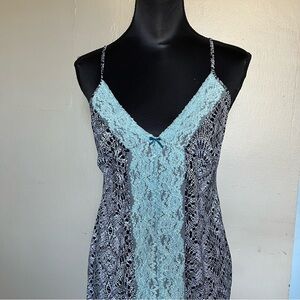 Cosmopolitan Y2k fairy grunge patterned lace slip with adjustable straps
